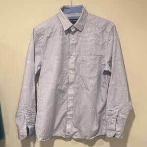 Men's Light Blue Micro-Check Dress Shirt